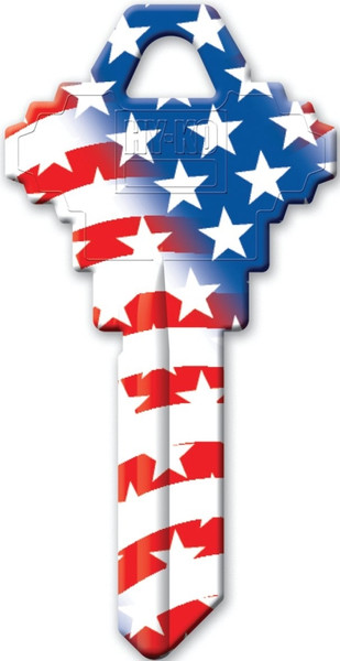 HY-KO 16010SC1FLAG Key Blank, Solid Brass, Painted [SKU: ORG1415652]