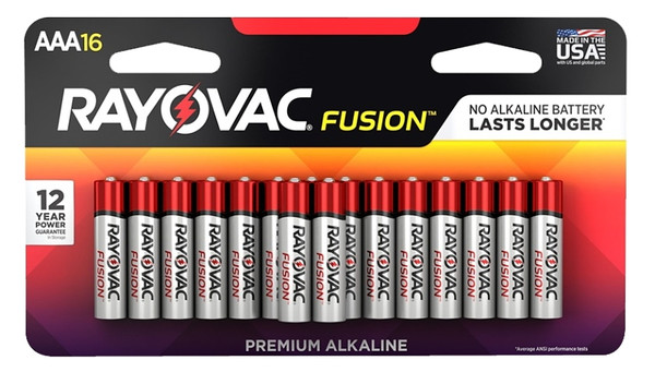 RAYOVAC FUSION 824-16LTFUSK Battery, AAA Battery, Alkaline [SKU: ORG7385628]