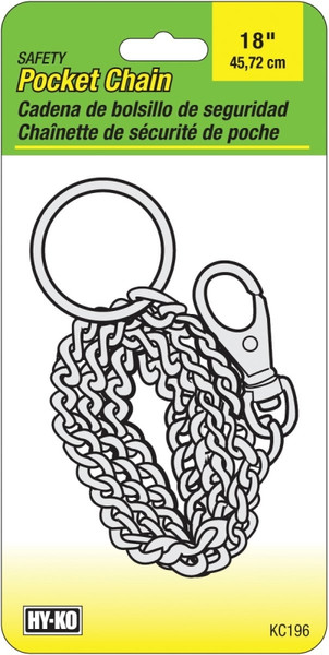 HY-KO KC196 Pocket Chain, Nickel [SKU: ORG1053016]
