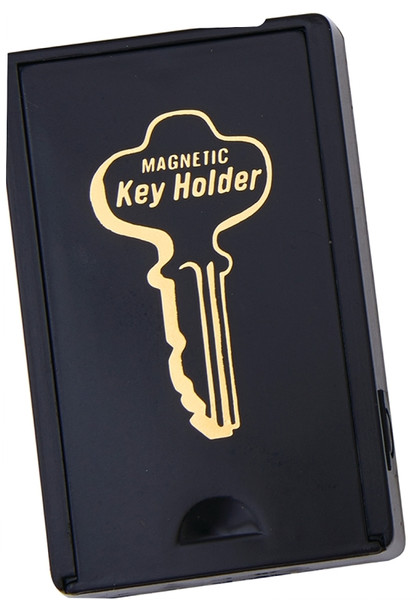 HY-KO KC199 Magnetic Key Holder, Plastic, Black, 3.75 in W, 5.5 in H [SKU: ORG8962326]