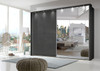Berlin Hinged Wardrobe - Wooden doors With mirrored doors