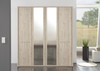 Dakar Hinged Wardrobe - Wooden Doors in carcase with cornice