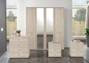 Dakar Hinged Wardrobe - Wooden Doors in carcase with cornice