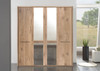 Dakar Hinged Wardrobe - Wooden Doors with passe-partout frame