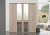 Dakar Hinged Wardrobe - Wooden Doors with passe-partout frame
