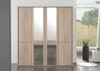 Dakar Hinged Wardrobe - Wooden Doors with passe-partout frame