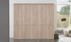 Dakar Hinged Wardrobe - Wooden Doors with passe-partout frame
