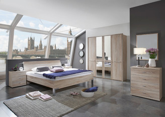 Dakar Hinged Wardrobe - Wooden Doors with passe-partout frame