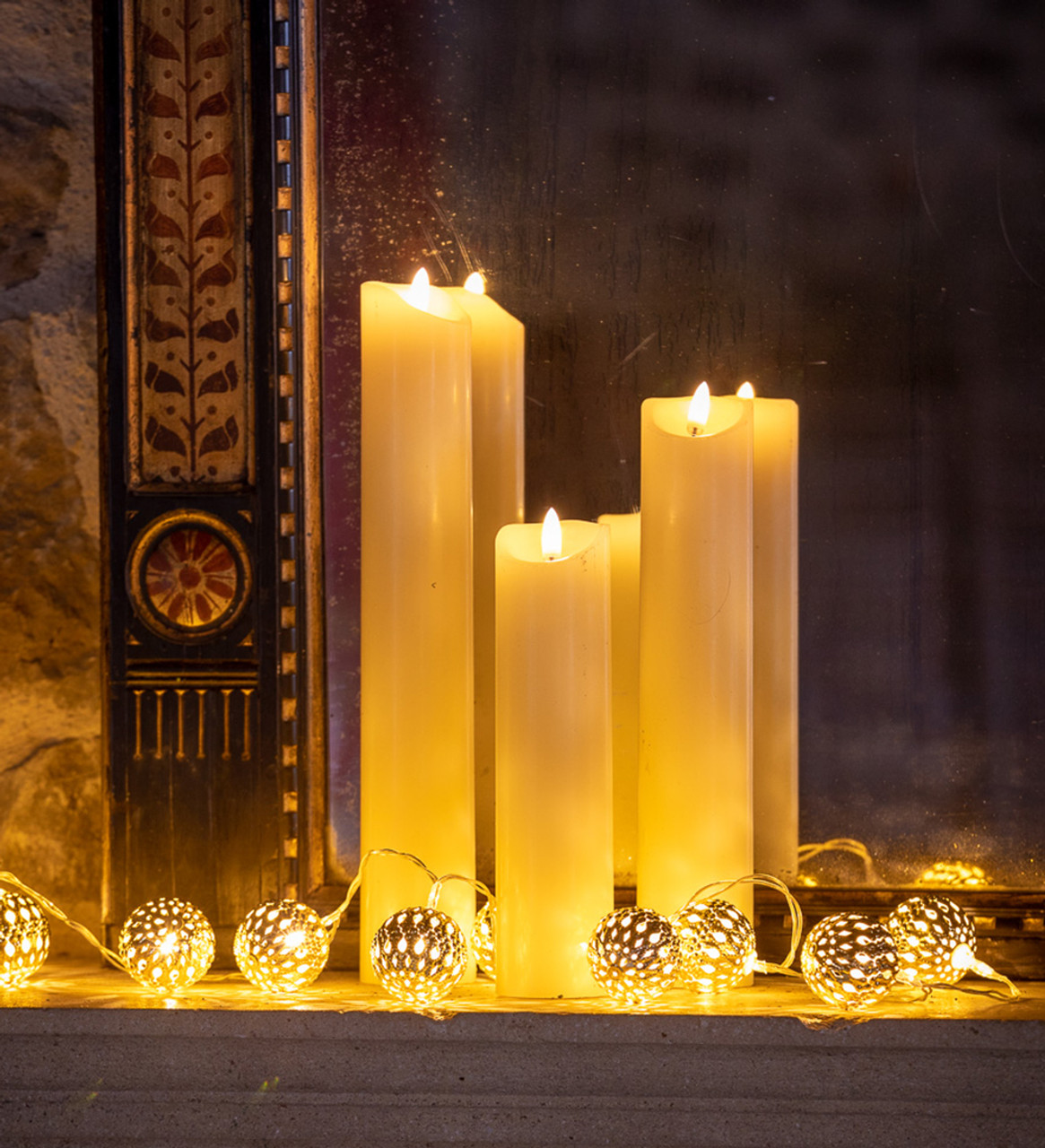 battery pillar candles