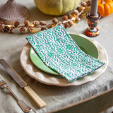 Emerald Blockprint Napkins