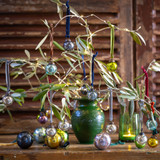 Feels Like The Old Days Muted Glass Baubles with Velvet Loops Feels Like The Old Days Muted Glass Baubles with Velvet Loops