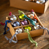 Feels Like The Old Days Muted Glass Baubles with Velvet Loops Feels Like The Old Days Muted Glass Baubles with Velvet Loops