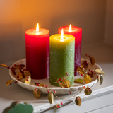 Classic Christmas Pillar Candle Set Classic Christmas Pillar Candle Set