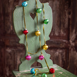 Multicoloured Kasbah Bauble Garland on Velvet String Multicoloured Kasbah Bauble Garland on Velvet String