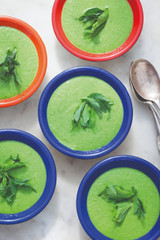 pea soup with mint and dill