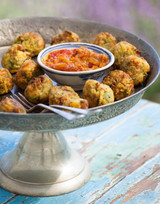 courgette balls with summer salsa recipe