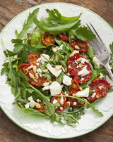 slow-cooked tomato with feta and basil salad recipe