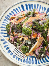 smoked mackerel, broccoli and almond salad recipe