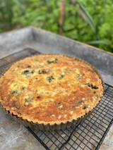 spinach, sorrel and pine nuts tart
