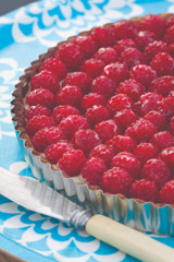 lemon tart topped with raspberries recipe