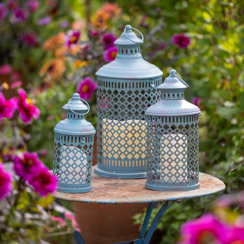 Teal Lantern | Metal Lanterns & Candle Holders | Sarah Raven