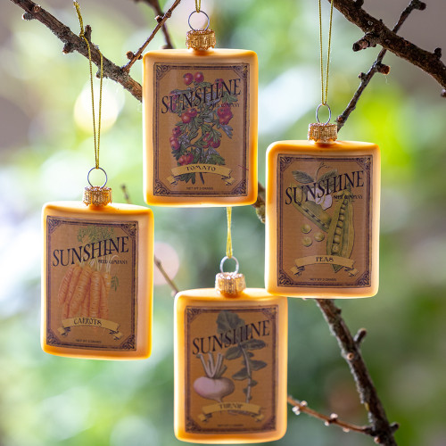 Seed Packet Glass Baubles