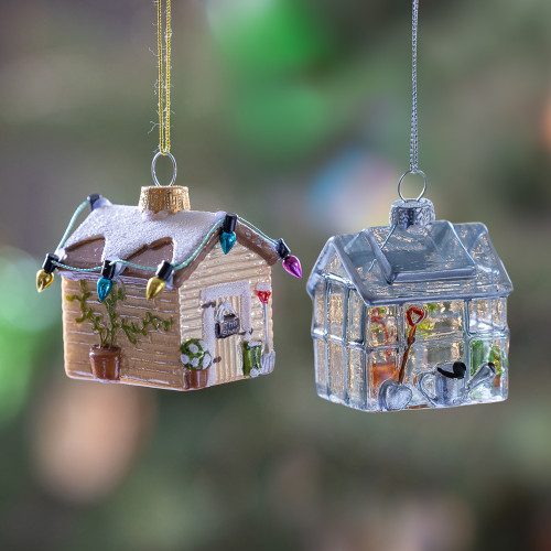 Garden Shed & Greenhouse Glass Baubles