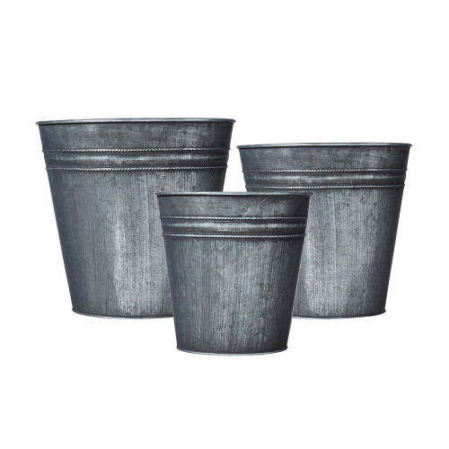 Zinc Bucket Planters