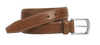 Johnston & Murphy Topstitched Leather Belt Tan 