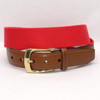 Torino European Ribbed Surcingle Belt Red