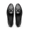 Zelli Franco Crocodile Tassel Loafer Black