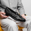 Zelli Franco Crocodile Tassel Loafer Black