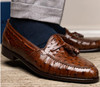 Zelli Franco Ostrich Quill Tassel Loafer Brown