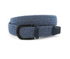 Torino Italian Braided Melange Rayon Elastic Belt Navy