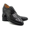 Zelli Giovanni Teju Lizard Lace-Up Black