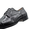 Zelli Giovanni Teju Lizard Lace-Up Black