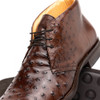 Zelli Marco Ostrich Quill Chukka Boot Brown