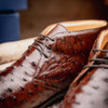 Zelli Marco Ostrich Quill Chukka Boot Brown
