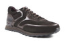 Zelli Milan Italian Sueded Calfskin Sneaker Dark Brown