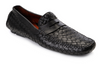  ROBERT ZUR  Men's San Tropez Black WOVEN DRIVING MOC