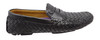  ROBERT ZUR  Men's San Tropez Black WOVEN DRIVING MOC