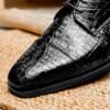 Zelli  Andrea Crocodile Lace Up Black