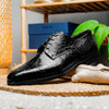 Zelli  Andrea Crocodile Lace Up Black