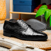 Zelli  Andrea Crocodile Lace Up Black