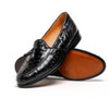 Zelli Franco Ostrich Tassel Loafer Black