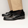 Zelli Franco Ostrich Tassel Loafer Black