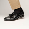 Zelli Franco Ostrich Tassel Loafer Black