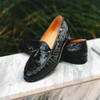 Zelli Franco Ostrich Tassel Loafer Black