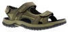 Drew Men's Warren Olive Leather/Stretch Sandal