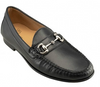 Sherman Brothers Ventura Black Sheepskin Bit Loafer